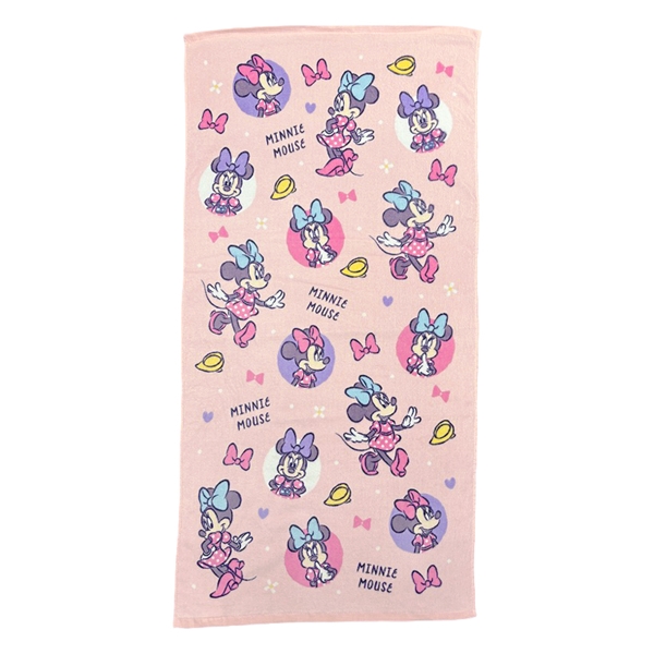 コンパクトバスタオル プリティールックミニーマウス 50×100cm