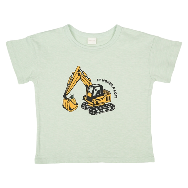 [キッズ]半袖Tシャツ　パネル　キミドリ キミドリ 110cm