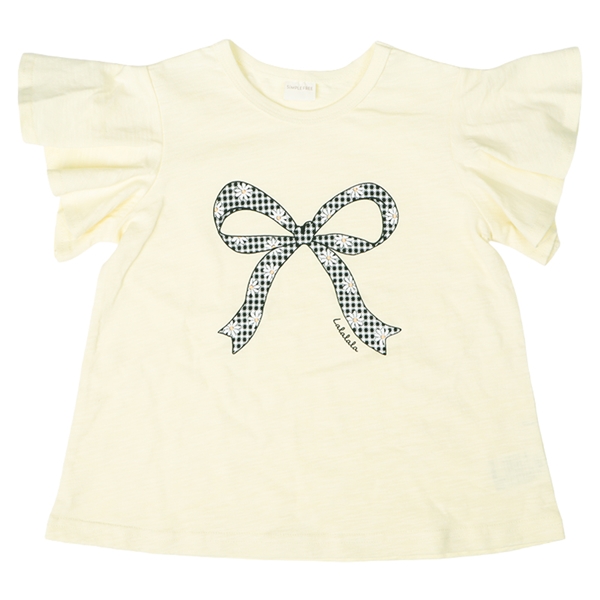 [キッズ]半袖Tシャツ　パネル　クリーム クリーム 110cm