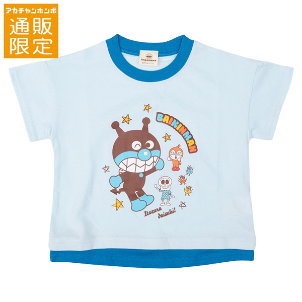 【SALE】【通販限定】[ベビー]ビッグキャラＴシャツ　アンパンマン　サックス サックス 80cm