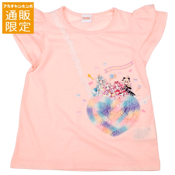 【SALE】【通販限定】[キッズ]ポシェット風Ｔシャツ　プリキュア ピンク ピンク 100cm