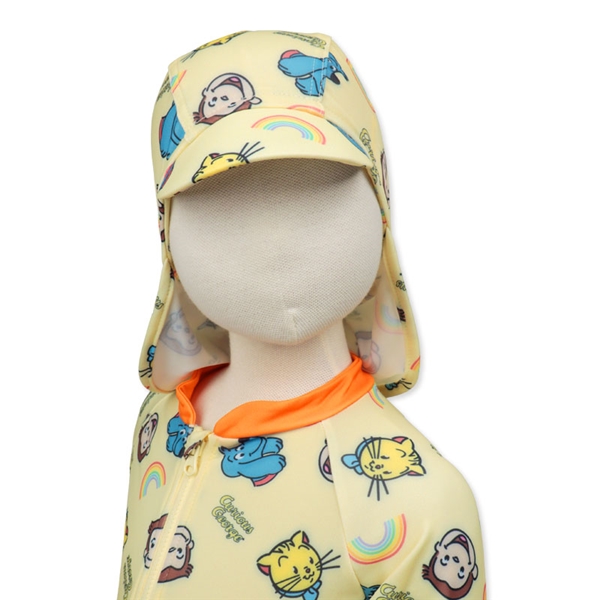 [42～52cm]スイムキャップ おさるのジョージ ベージュ 42~52cm