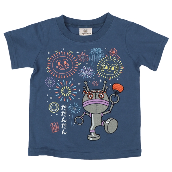 【SALE】[ベビー]半袖和柄Ｔシャツ　刺繍　アンパンマン　ネイビー ネイビー 80cm