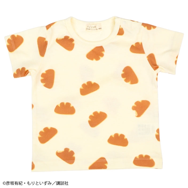 【SALE】[ベビー]半袖Ｔシャツ　パンどうぞ　総柄 アイボリー 80cm