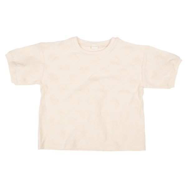 【SALE】[キッズ]半袖Ｔシャツ　パイルジャガード　ピンク ピンク 100cm