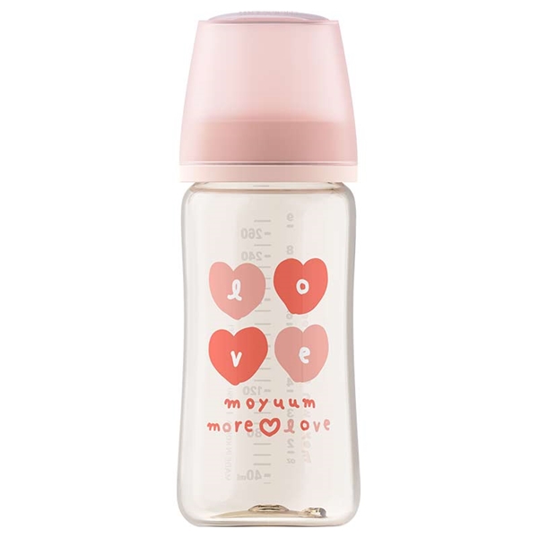 MOYUUM(モユム) プラスチック哺乳瓶 モアラブピンク 270ml 270ml