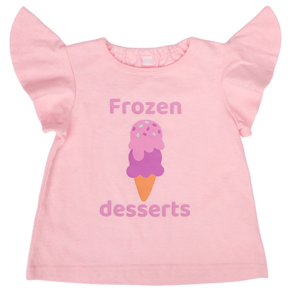 [ベビー]半袖TシャツGIRLS　ピンク ピンク 80cm