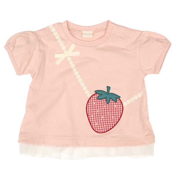 [ベビー]半袖Ｔシャツ トロンプ　ピンク ピンク 70cm
