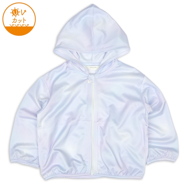 【SALE】[キッズ]アイスパーカー　UVカット　サックス サックス 110cm