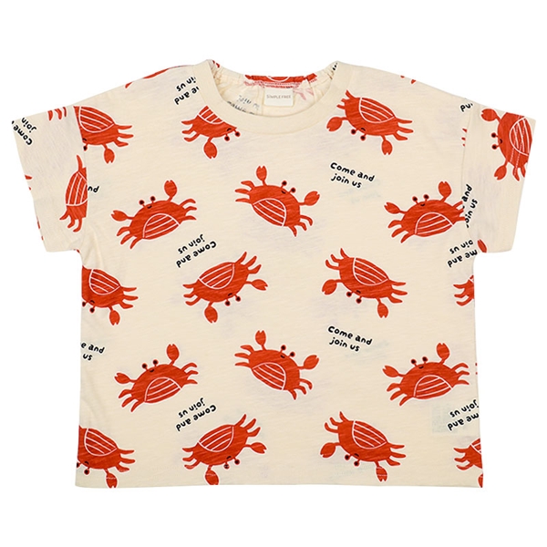 [ベビー]半袖　Ｔシャツ　総柄　クリーム クリーム 80cm