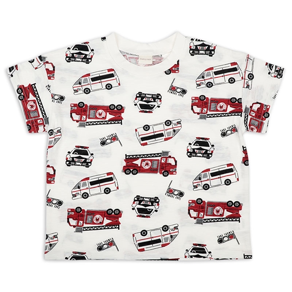 [キッズ]半袖　Ｔシャツ　総柄　レッド レッド 110cm