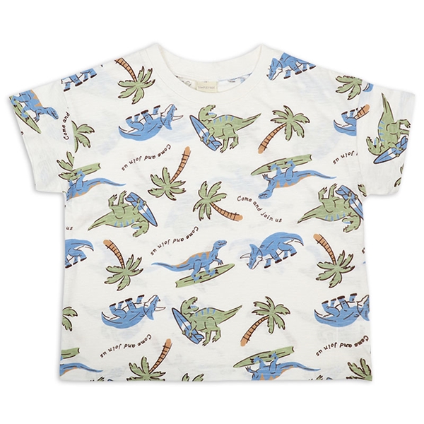 [キッズ]半袖　Ｔシャツ　総柄　グリーン グリーン 100cm