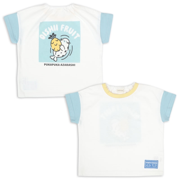 [ベビー]半袖　Ｔシャツ　バックプリント　サックス サックス 80cm