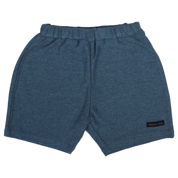 [キッズ]ショートパンツ　ニットツイル　ネイビー ネイビー 100cm