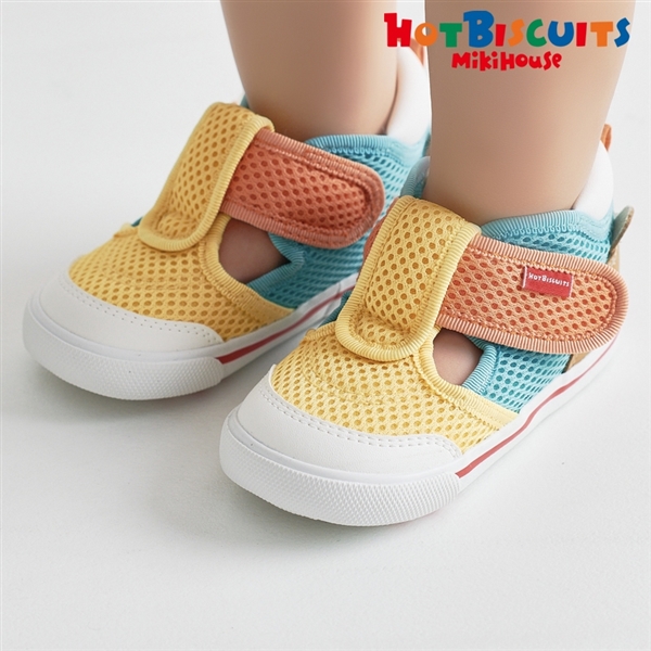 [14.0～15.0cm] セカンドベビーシューズ イエロー[ミキハウス　ホットビスケッツ] イエロー 14.0cm