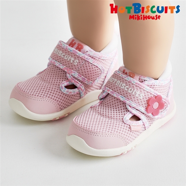 [14.0～15.5cm] セカンドベビーシューズ ピンク[ミキハウス　ホットビスケッツ] ピンク 14.0cm