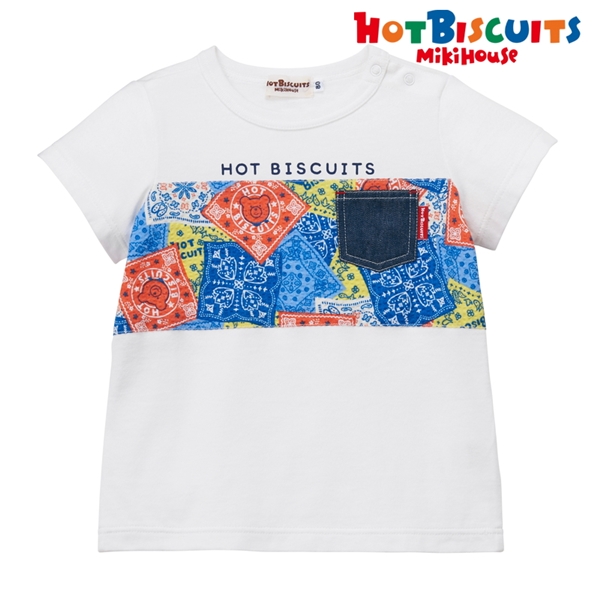 【SALE】[ベビー] Ｔシャツ ホワイト[ミキハウス　ホットビスケッツ] ホワイト 80cm