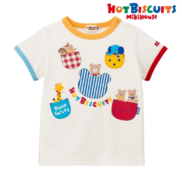 【SALE】[ベビー] Ｔシャツ ホワイト[ミキハウス　ホットビスケッツ] ホワイト 80cm