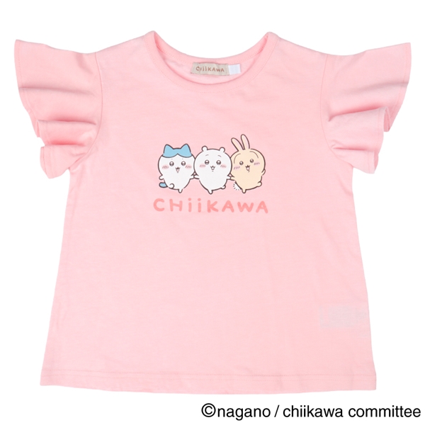 【アニメちいかわ】[キッズ]ちいかわ　半袖Tシャツ　ピンク ピンク 130cm