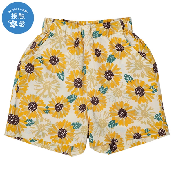 [ベビー]ハーフパンツ　接触冷感　イエロー イエロー 80cm