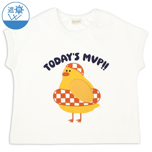 [ベビー]半袖Ｔシャツ　遮熱　ボックス　イエロー イエロー 80cm