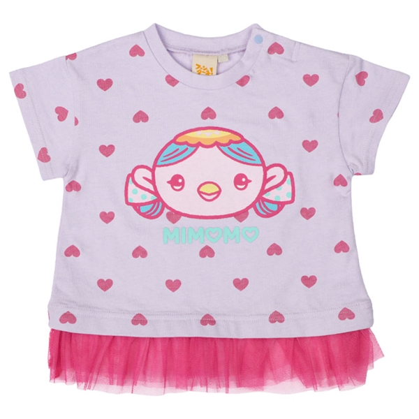 [ベビー]半袖Tシャツ　おかあさんといっしょ　ももいろほっぺ　パープル パープル 90cm