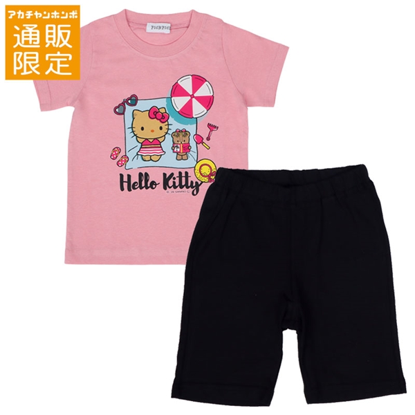 【通販限定】[ベビー]半袖パジャマ　ハローキティ　ピンク ピンク 90cm