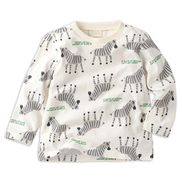 [キッズ]長袖　Ｔシャツ　総柄　グレー グレー 100cm