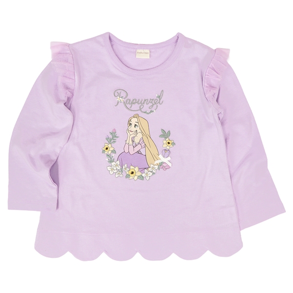 [キッズ]長袖Tシャツ　チュール　ラプンツェル　パープル パープル 100cm