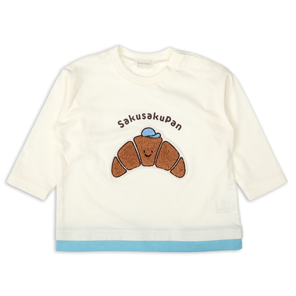 [ベビー]長袖Tシャツ　サガラ　オフホワイト オフホワイト 80cm