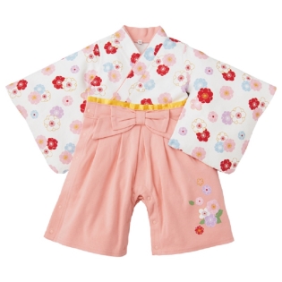 【SALE】女児袴オール ピンク 60cm