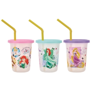 [230ml]ストロー付きタンブラー 3個 プリンセス21
