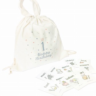 1歳お祝いリュックとえらびとりカードセット ホワイト