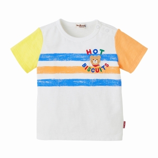 【SALE】Ｔシャツ　ホワイト　ホワイト　[ミキハウス　ホットビスケッツ] ホワイト 80cm