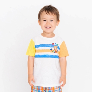 【SALE】Ｔシャツ　ホワイト　ホワイト　[ミキハウス　ホットビスケッツ] ホワイト 100cm