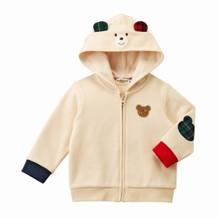 【再値下】【SALE】[キッズ]パーカー　アイボリー　[ミキハウス　ホットビスケッツ] アイボリー 100cm