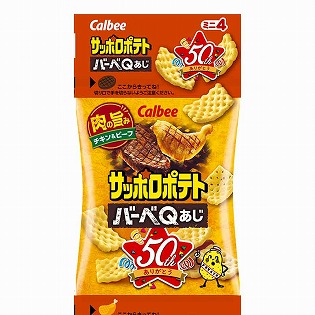 吊り下げ菓子 カルビー サッポロポテト バーベQあじミニ 4連
