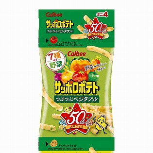 吊り下げ菓子 サッポロポテト つぶつぶベジタブルミニ 4連