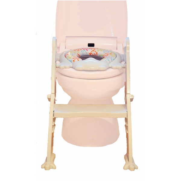 リトルプリンセス かえるのふかふかステップ式トイレトレーナー