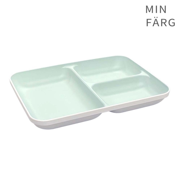 MIN FARG(ミン・ファーリ) スタッグ 仕切り皿 ホワイト／グリーン グリーン