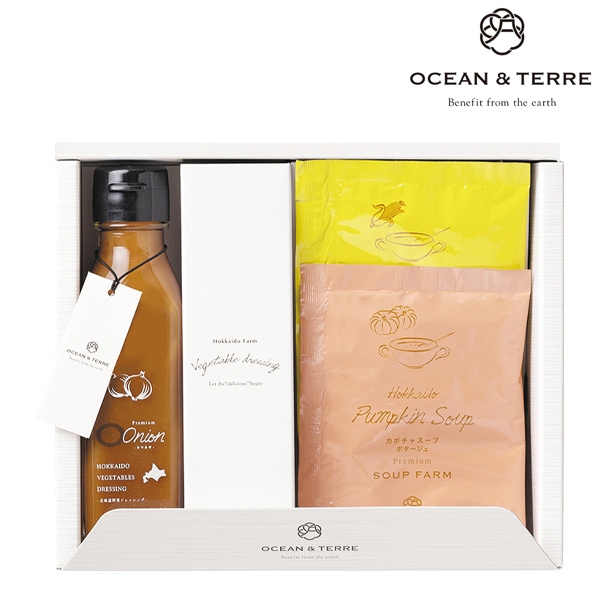 OCEAN&TERRE 北海道 野菜ドレッシングオニオン&スープセット (内祝いギフト)