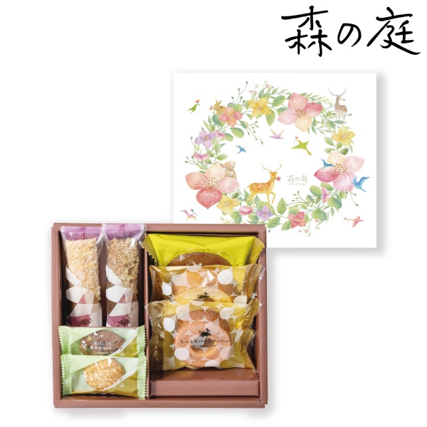 森の庭 焼き菓子アソート フラワーリース 7個入 MREー01A (内祝いギフト)
