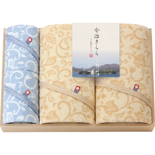 今治きらら　バス・ハンドタオルセット（木箱入）　53100（内祝いギフト）送料当社負担
