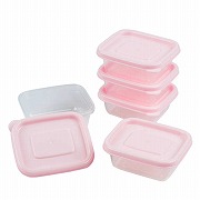 離乳食保存容器 スッキリ収納 角型Sサイズ×5個セット