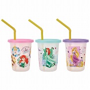 [230ml]ストロー付きタンブラー 3個 プリンセス21