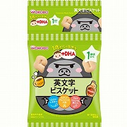 吊り下げ菓子 1歳からのおやつ＋DHA 英文字ビスケット 4連