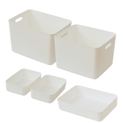 【SALE】お片づけラック収納BOX5点セット ホワイト