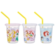 [230ml]ストロー付タンブラー 3個 ディズニープリンセス 26年