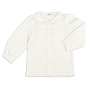 【SALE】[キッズ]長袖ブラウス　ホワイト
