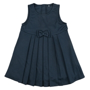 【SALE】[キッズ]ワンピース　プリーツ無地　ネイビー